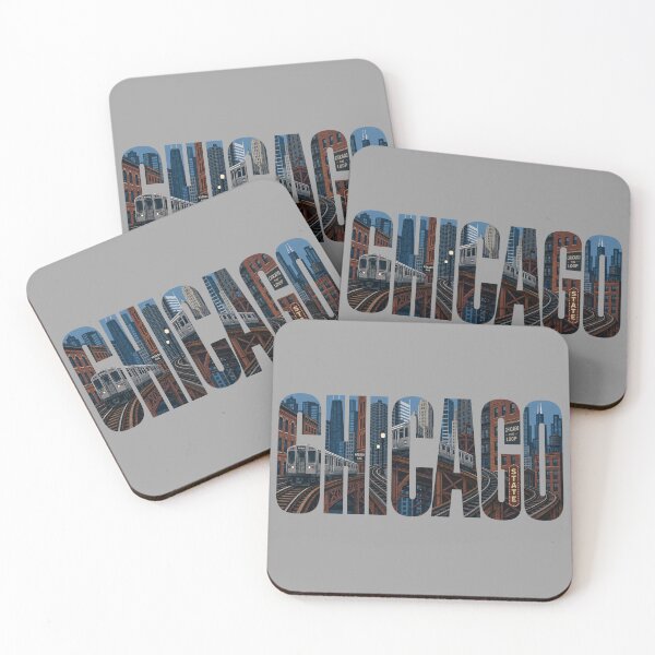 Item preview, Chicago Elevated Train Typography | The Loop City Skyline Art designed and sold by SimplyJasper.