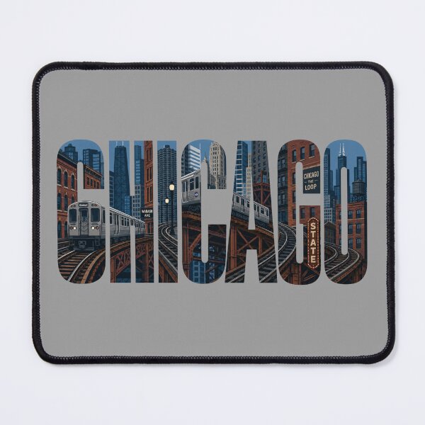 Item preview, Chicago Elevated Train Typography | The Loop City Skyline Art designed and sold by SimplyJasper.