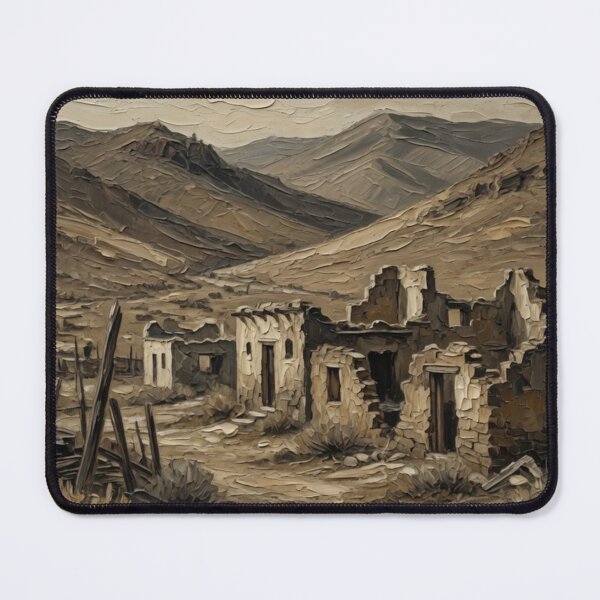 Item preview, Desert Ghost Town Oil Painting designed and sold by Pioneer Spirit Market.