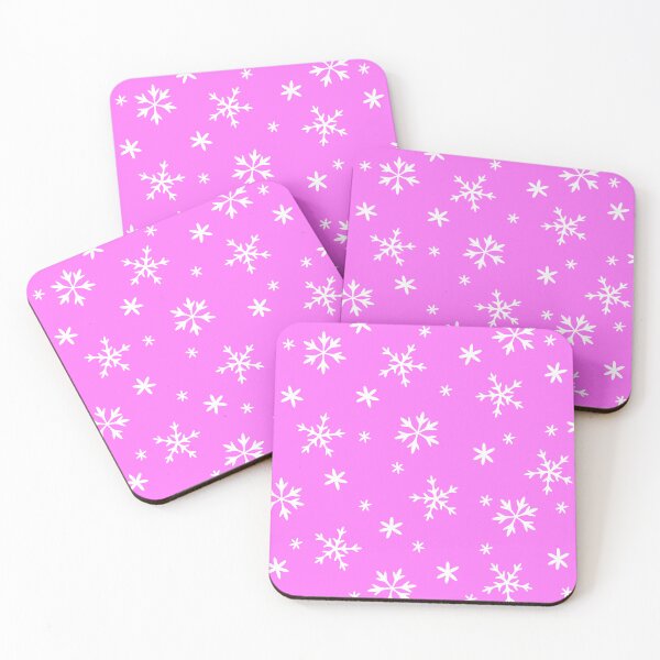 Item preview, Christmas Snowflakes Pattern On Bright Holiday Pink designed and sold by DEC02.