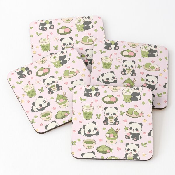 Item preview, Panda Matcha Mochi Pattern designed and sold by Soft Berry Studio.