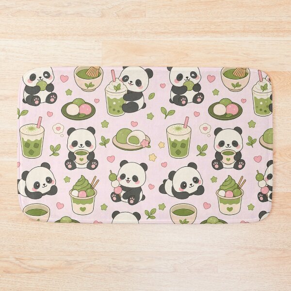 Item preview, Panda Matcha Mochi Pattern designed and sold by Soft Berry Studio.