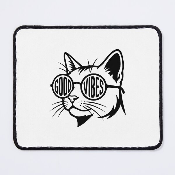 Item preview, Good Vibes Cat Sunglasses Retro Illustration designed and sold by Macias123.