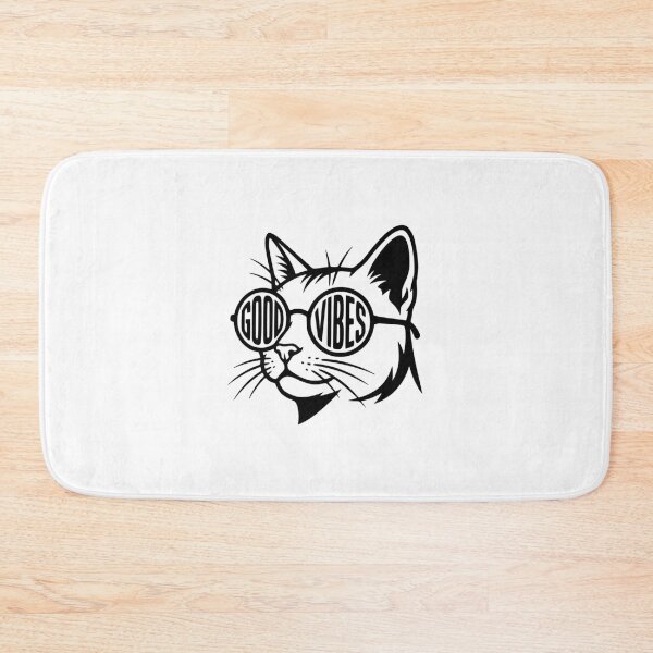 Item preview, Good Vibes Cat Sunglasses Retro Illustration designed and sold by Macias123.