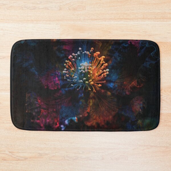 Item preview, Chromatic Stance Rainbow Smoke Dark Floral - Psychedelic Neon Botanical Art - Mystical Chromatic Festival Fashion - Dark Fantasy Sacred Flower Print designed and sold by WitchyBotanicaArt.