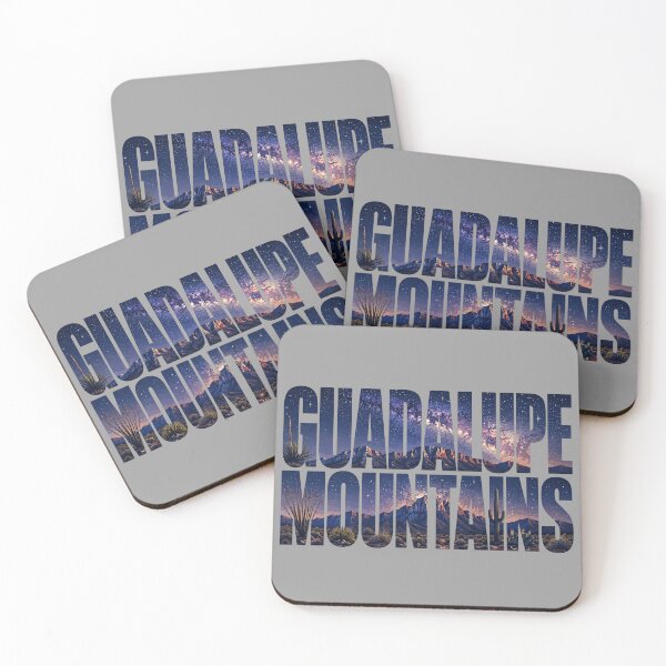 Item preview, Guadalupe Mountains Starry Desert Typography | Texas National Park Art designed and sold by SimplyJasper.