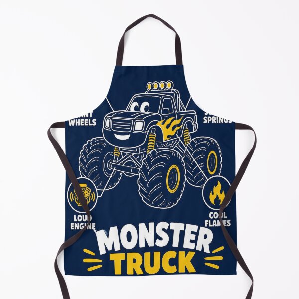 Aperçu de l'œuvre Monster Truck Blueprint Shirt | Cute Kids Monster Truck Tee créée et vendue par SunnyDesign82.
