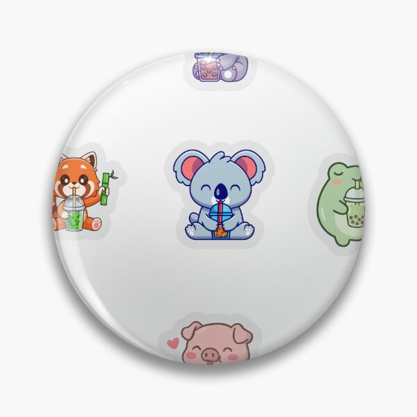 Item preview, Cute Baby Animals Drinking Boba Tea Stickers designed and sold by KAWAII STUDIO NB.