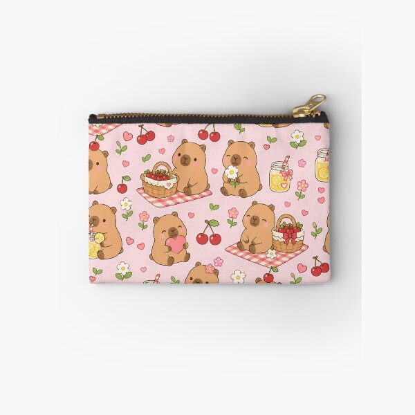 Item preview, Capybara Cherry Picnic Pattern designed and sold by Soft Berry Studio.
