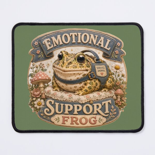 Item preview, Rana de apoyo emocional Rana Pacman designed and sold by Weirdwildco69.