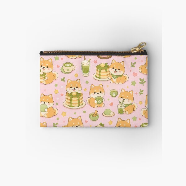 Item preview, Shiba Matcha Pancake Pattern designed and sold by Soft Berry Studio.