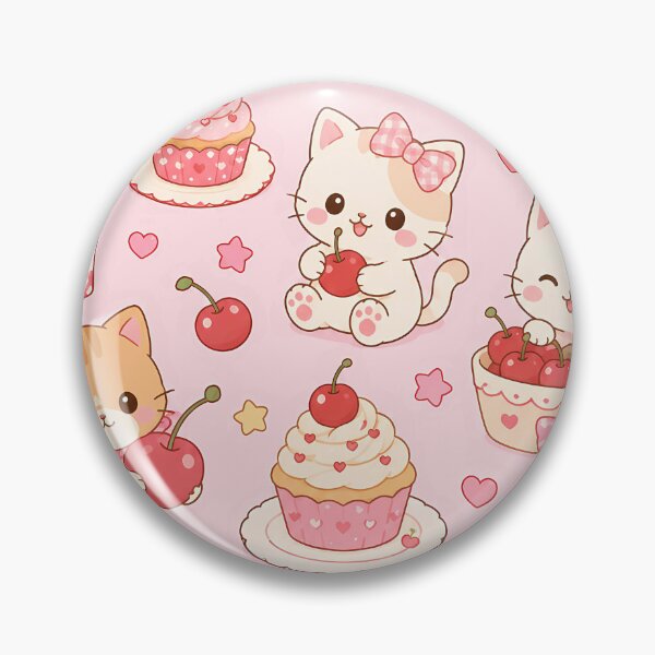 Item preview, Cozy Cat Cherry Bakery Pattern designed and sold by Soft Berry Studio.
