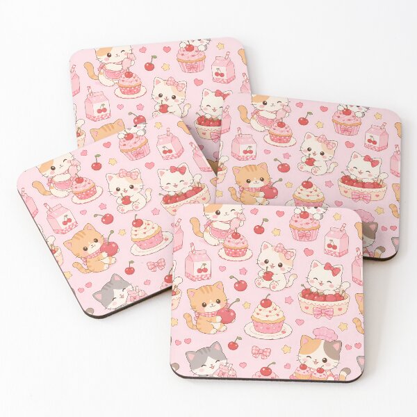 Item preview, Cozy Cat Cherry Bakery Pattern designed and sold by Soft Berry Studio.