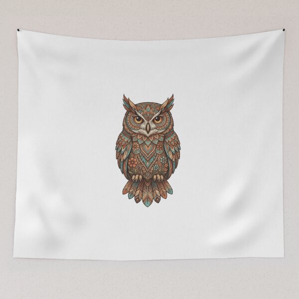 Item preview, Intricate Boho Mandala Owl Illustration designed and sold by ArcadeLens Studio.