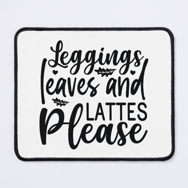 Item preview, Leggings Leaves And Lattes Please - Cute Fall Season Retro Vintage Aesthetic Coffee Girl Gift designed and sold by FuzionRaptor.