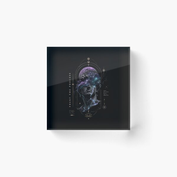 Item preview, Trust The Process – Cosmic Statue Galaxy Art | Spiritual Aesthetic Design designed and sold by GozdeSoftChaos.