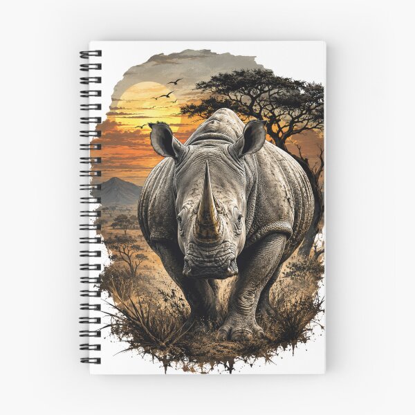 Item preview, Majestic rhino at sunset  designed and sold by urbanshop7.