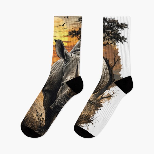Item preview, Majestic rhino at sunset  designed and sold by urbanshop7.