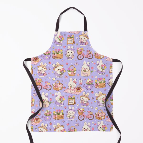 Item preview, Bunny Spring Flower Market Pattern designed and sold by Soft Berry Studio.