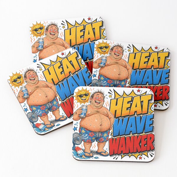 Item preview, Heat Wave Wanker Funny Summer Dad Beer Design designed and sold by UrbanKangaroo.