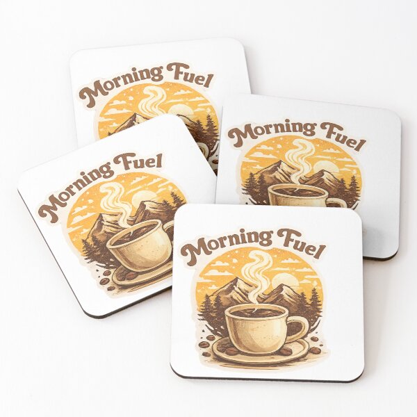 Item preview, Morning Fuel Coffee Lover Vintage Mountain Design designed and sold by Noorfashion 01.