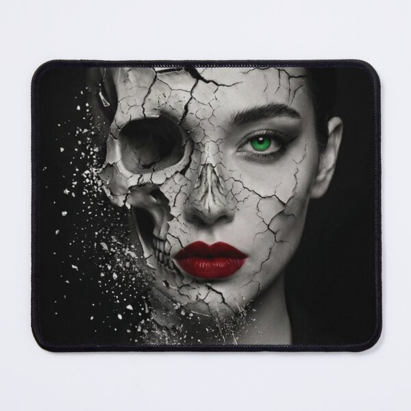 Item preview, Gothic Skull Woman Portrait | Dark Feminine Art designed and sold by GraphicGlowTeesStore.