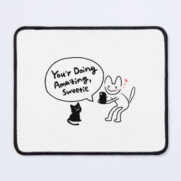 Item preview, Cute Cat Photography Sticker – You’re Doing Amazing, Sweetie designed and sold by lazydayz16.