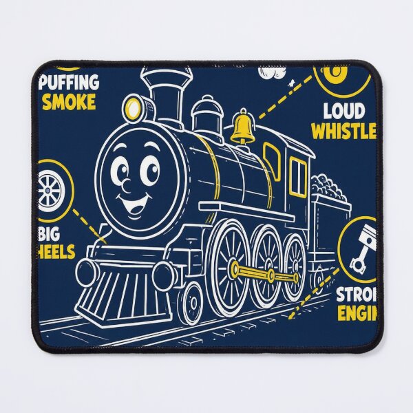 Item preview, Steam Train Blueprint Shirt | Cute Kids Steam Locomotive Blueprint Tee designed and sold by SunnyDesign82.