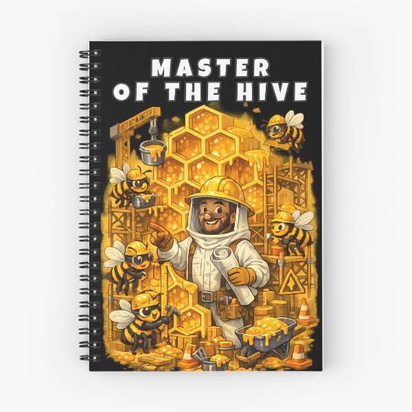 Item preview, Cartoon Beekeeper Building a Giant Honeycomb – Master of the Hive designed and sold by PXEpic.