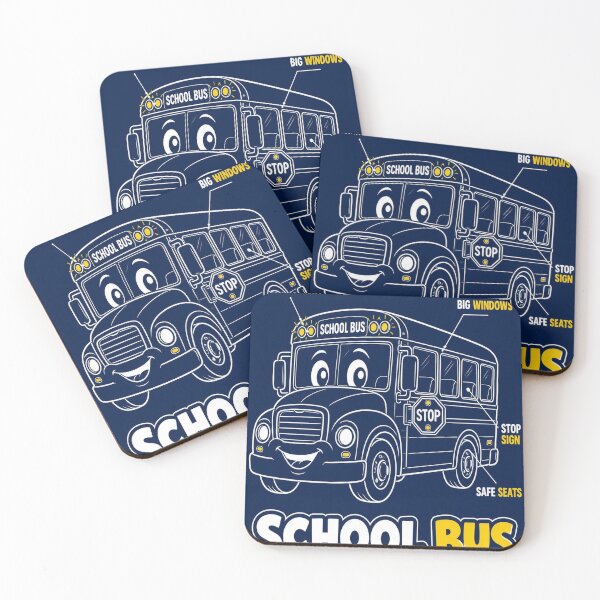 Artikelvorschau, School Bus Blueprint Shirt | Cute Kids School Bus Blueprint Tee entworfen und verkauft von SunnyDesign82.