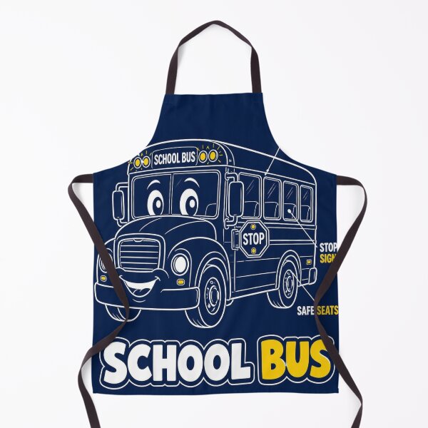 Aperçu de l'œuvre School Bus Blueprint Shirt | Cute Kids School Bus Blueprint Tee créée et vendue par SunnyDesign82.