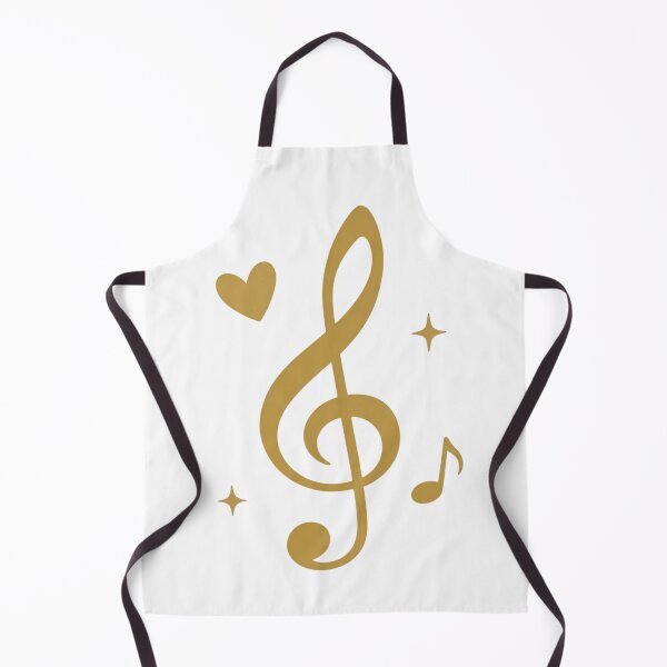 Item preview, Golden Treble Clef with Heart – Elegant Music Lover Minimalist Design designed and sold by Joyfulfabric.