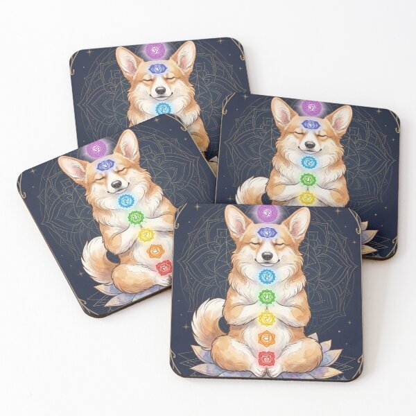 Item preview, Corgi Chakra — Spiritual Dog Art Yoga Energy Healing Corgi Gift designed and sold by FirmHoldStudio.