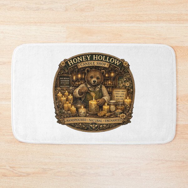 Item preview, Honey Hollow Candle Shop Shirt | Vintage Bear Candle Maker | Cozy Cottagecore Beeswax Candles | Woodland Nature Gift designed and sold by MrDev.