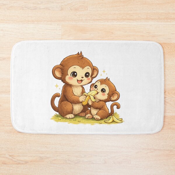 Item preview, Kawaii Little Monkeys and Shared Banana designed and sold by KM Design.