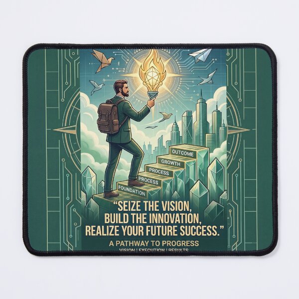 Item preview, Imagine Build Achieve Motivational Career Progress Poster designed and sold by ArtworkNorth.