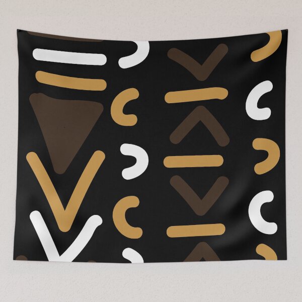 Item preview, Traditional African Bogolan Mudcloth Pattern designed and sold by Wolagno.