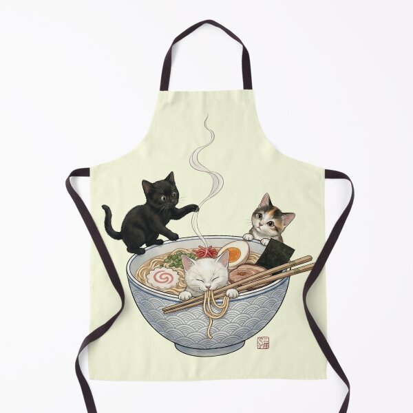 Item preview, Cute Japanese Ramen Bowl and Triplet Cats designed and sold by JapanekoGallery.
