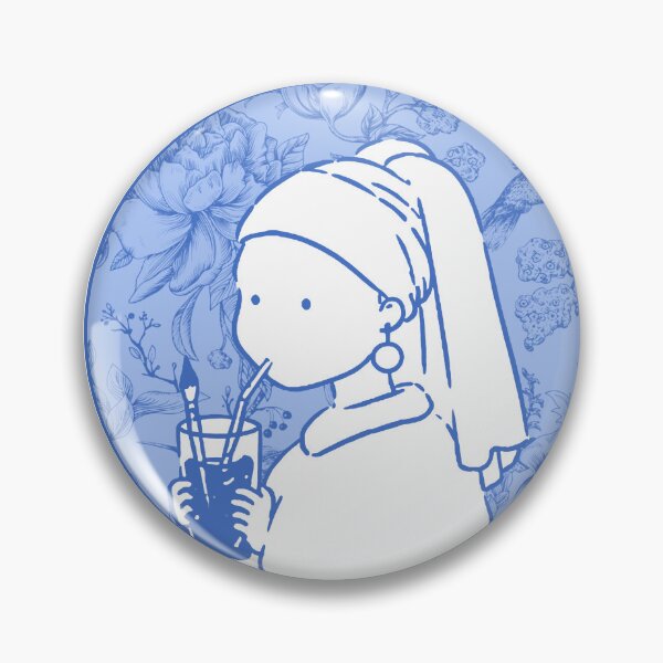 Item preview, Girl with a pearl earring In Blue designed and sold by FarieArt.