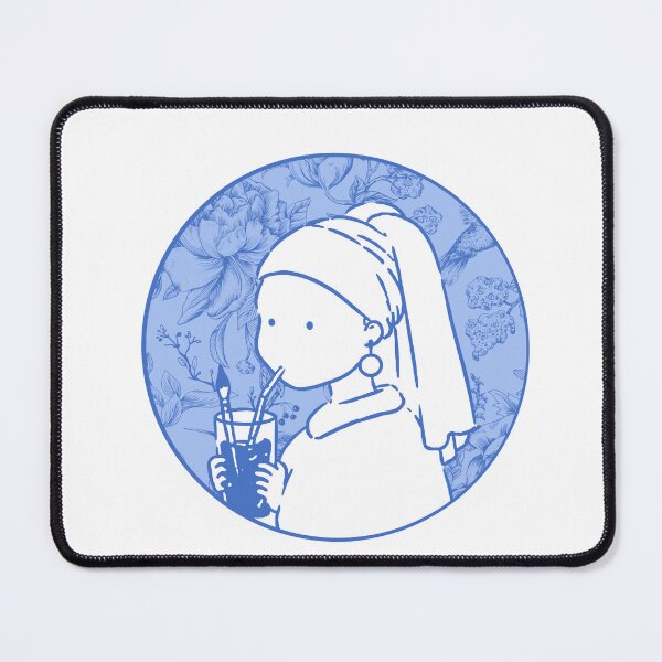 Item preview, Girl with a pearl earring In Blue designed and sold by FarieArt.
