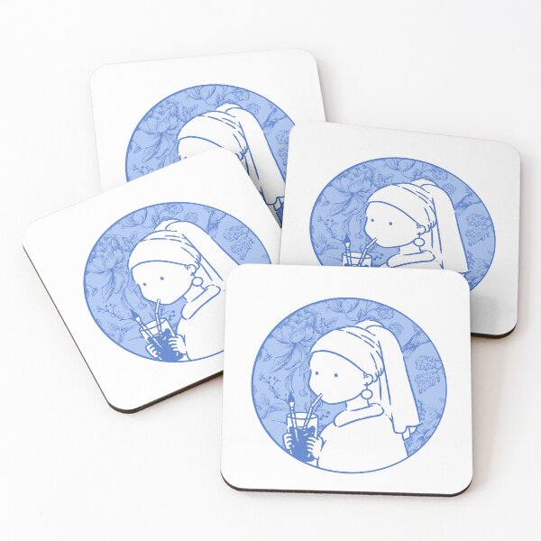 Item preview, Girl with a pearl earring In Blue designed and sold by FarieArt.