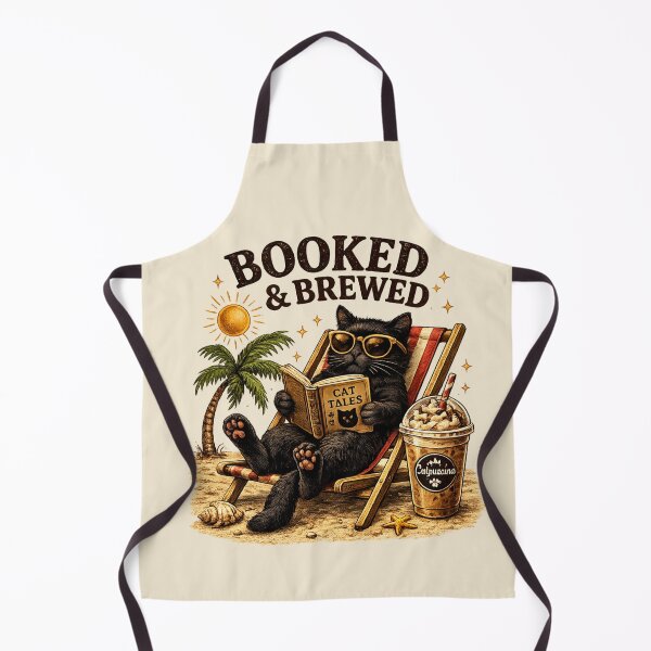 Item preview, Booked & Brewed | Catpuccino Book Lover Black Cat Vintage Design designed and sold by DzoanaJourney.