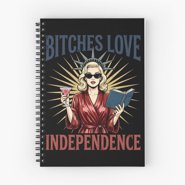 Item preview, Bitches Love Independence Funny Patriotic Feminist Liberty Graphic Shirt designed and sold by ArcaneArtistry.