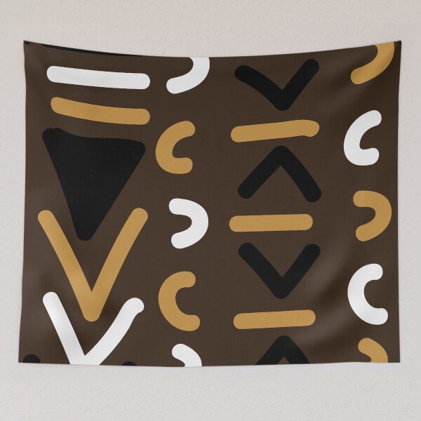 Item preview, Traditional African Bogolan Mudcloth Pattern designed and sold by Wolagno.