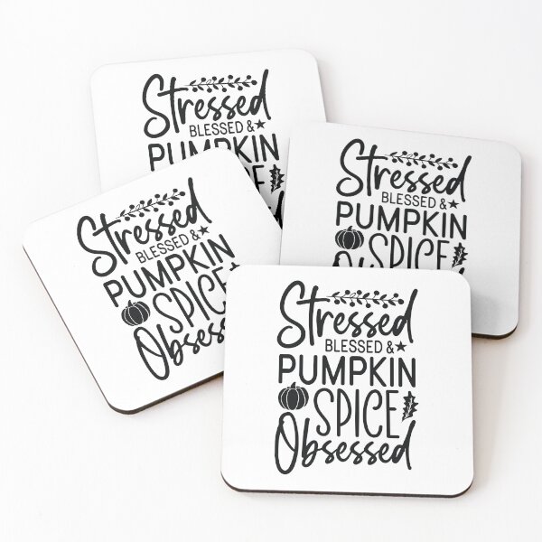 Item preview, Stressed Blessed And Pumpkin Spice Obsessed - Cute Fall Season Retro Vintage Aesthetic Coffee Gift designed and sold by FuzionRaptor.