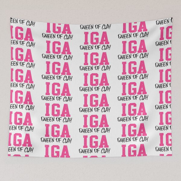 Item preview, Iga Queen of Clay Pink Distressed Typography Tennis Design designed and sold by Holy-Verse.