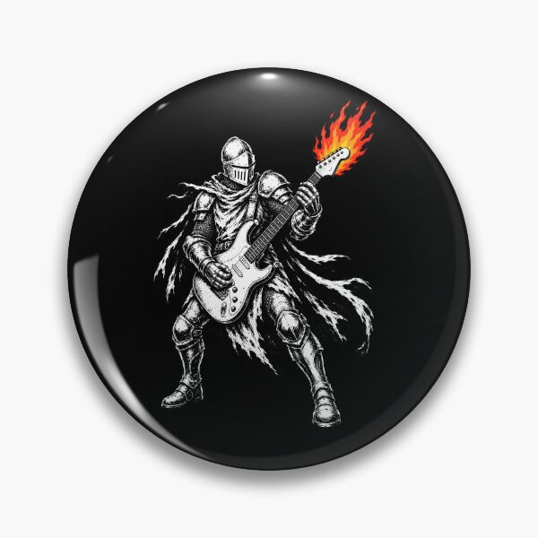 Item preview, Flaming Guitar Knight Rocker designed and sold by ChocoMellowCo.