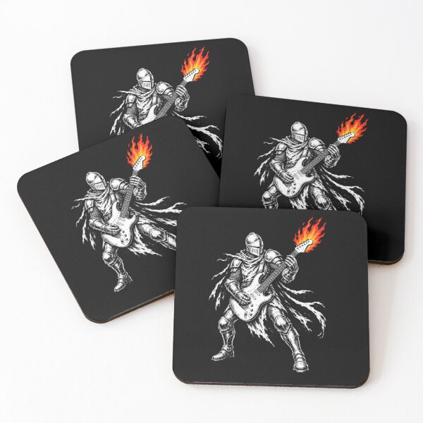 Item preview, Flaming Guitar Knight Rocker designed and sold by ChocoMellowCo.