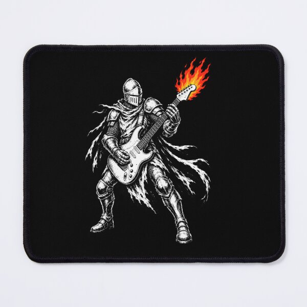 Item preview, Flaming Guitar Knight Rocker designed and sold by ChocoMellowCo.