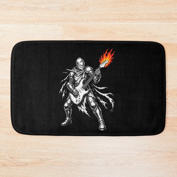 Item preview, Flaming Guitar Knight Rocker designed and sold by ChocoMellowCo.